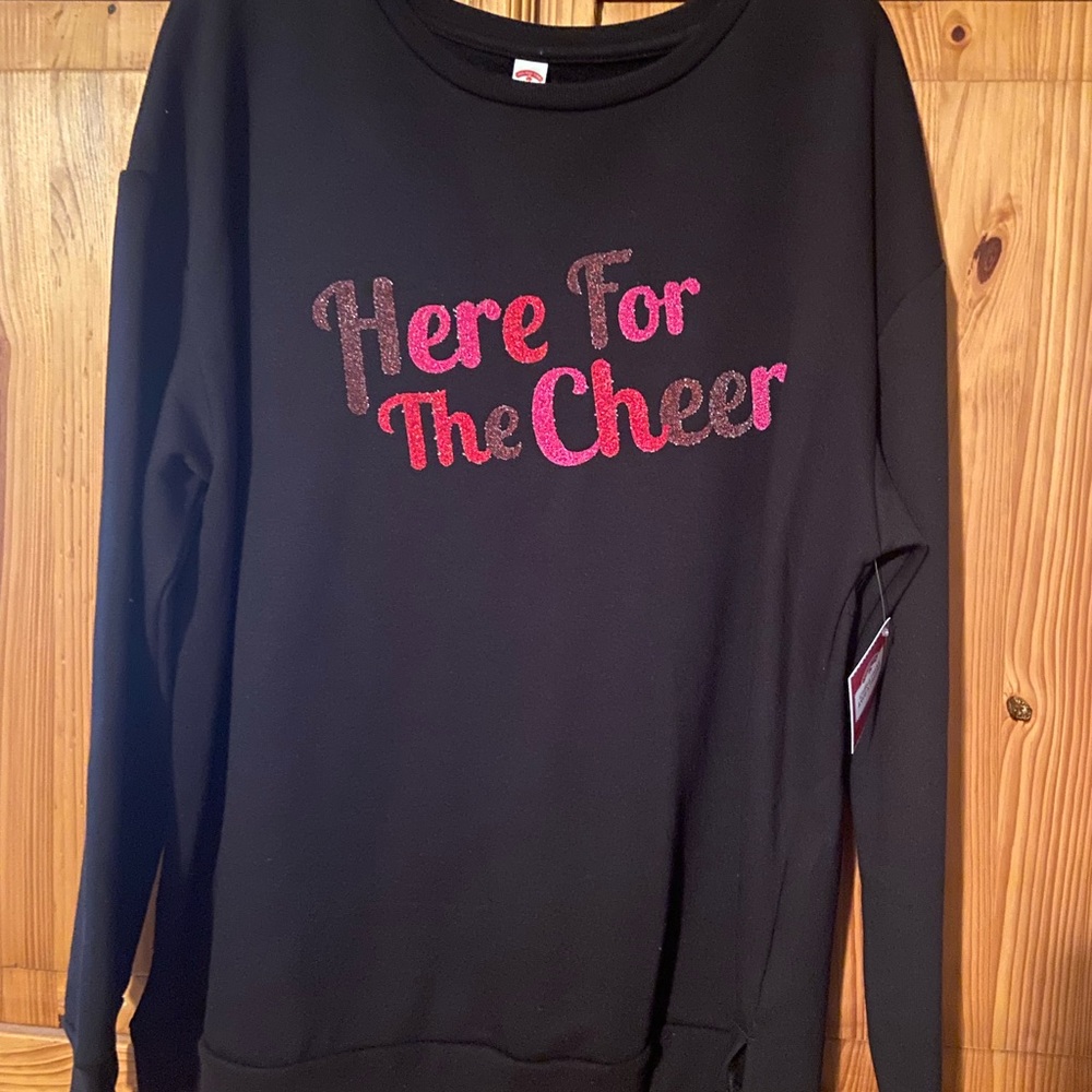 New Years sparkle pullover Here for the Cheer beaded, sparkle sweatshirt XL new!